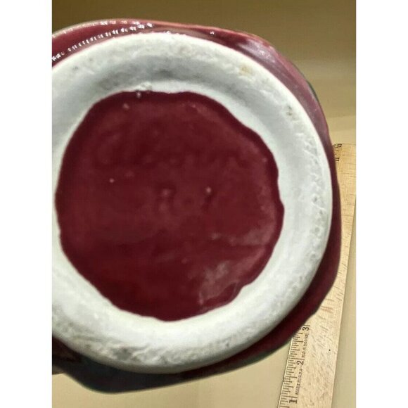 Mid Century Aborn California Pottery 5.5” Red Tree Bark Vase R-1 LOT 2 Matching - Picture 10 of 12